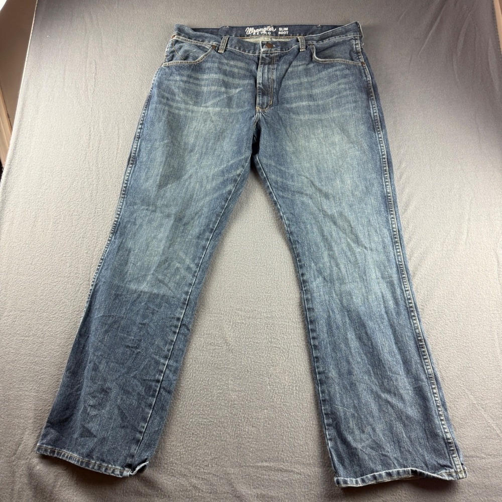 Wrangler Retro Jeans Men's 38x32 Blue Slim Boot Western Rodeo Cowboy Bootcut